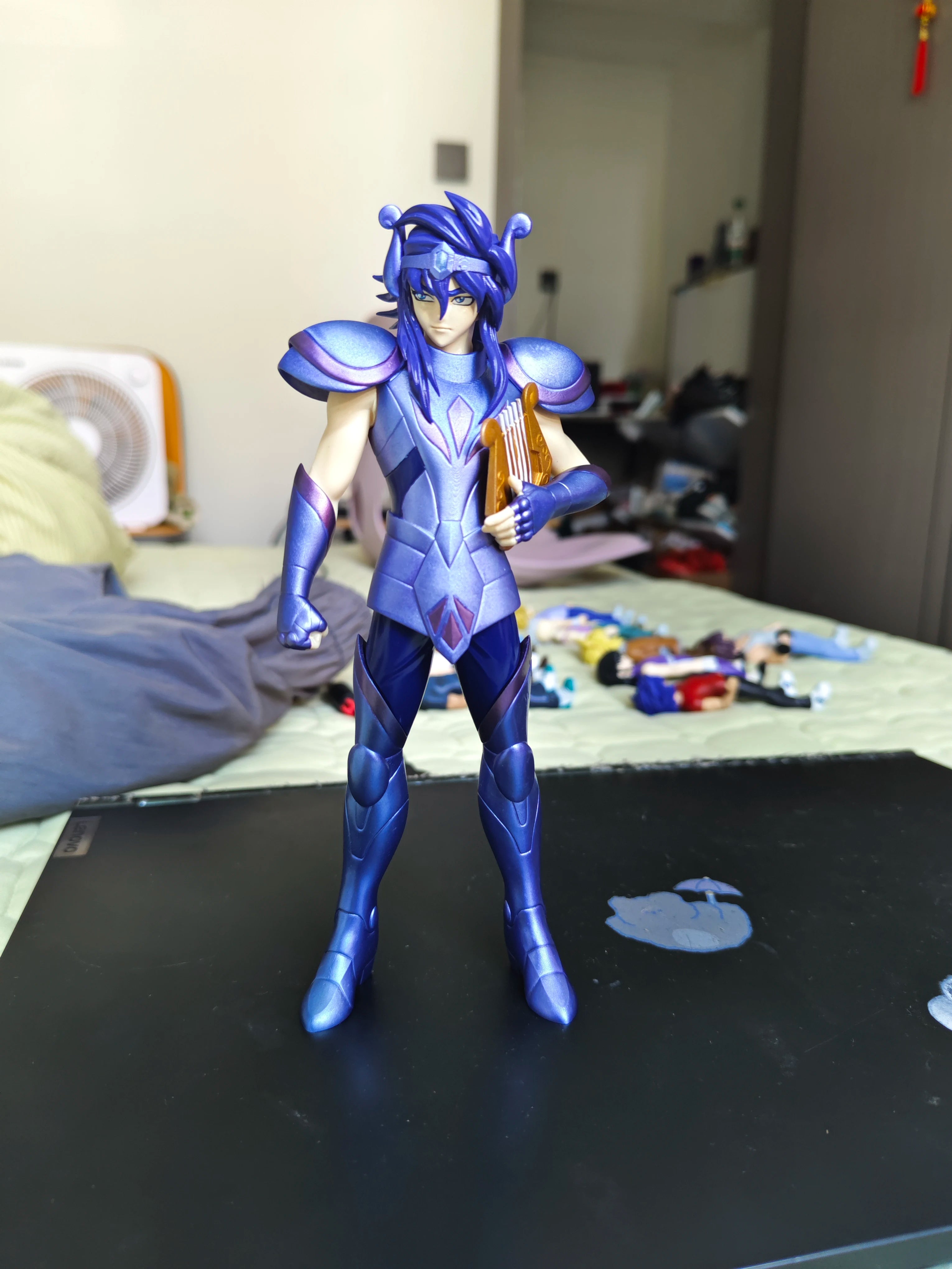 Saint Seiya Wraith Saint Silver Saint Lyra Orpheus Resin Figure Model Toy