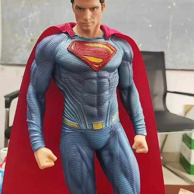 50 cm Super Man Anime Figur Superm Dawn Of Justice Actionfigur PVC 2 Köpfe 2 Hände Statue Ornament Kinderspielzeug Geschenk