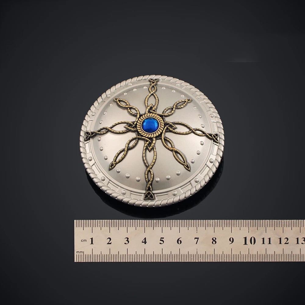 Diablo II Shield Model Toys 9cm / 3.54in Zinc Alloy Collectible, Heavy 3D Replica, Thickened Metal Ornament Gift for Game Fans