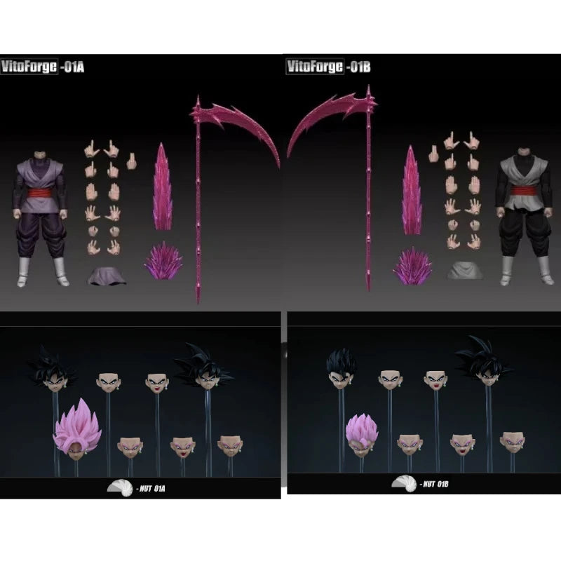 【In Stock Soon！】 VITOFORGE VF Studio Dragon Ball SHF ‘‘Unknown Scythe Lord’’ Black Goku/Gohan 1/12 Action Figures Anime Figures