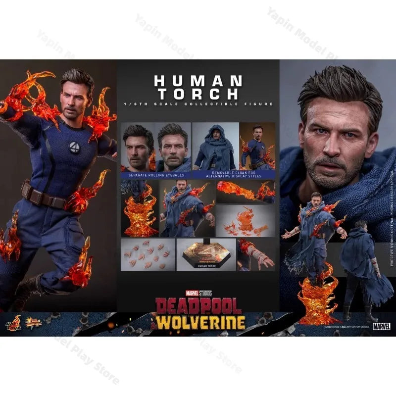 In Stock HotToys HT MMS789 Deadpool and Wolverine Human Torch Chris Evans Gift Collection