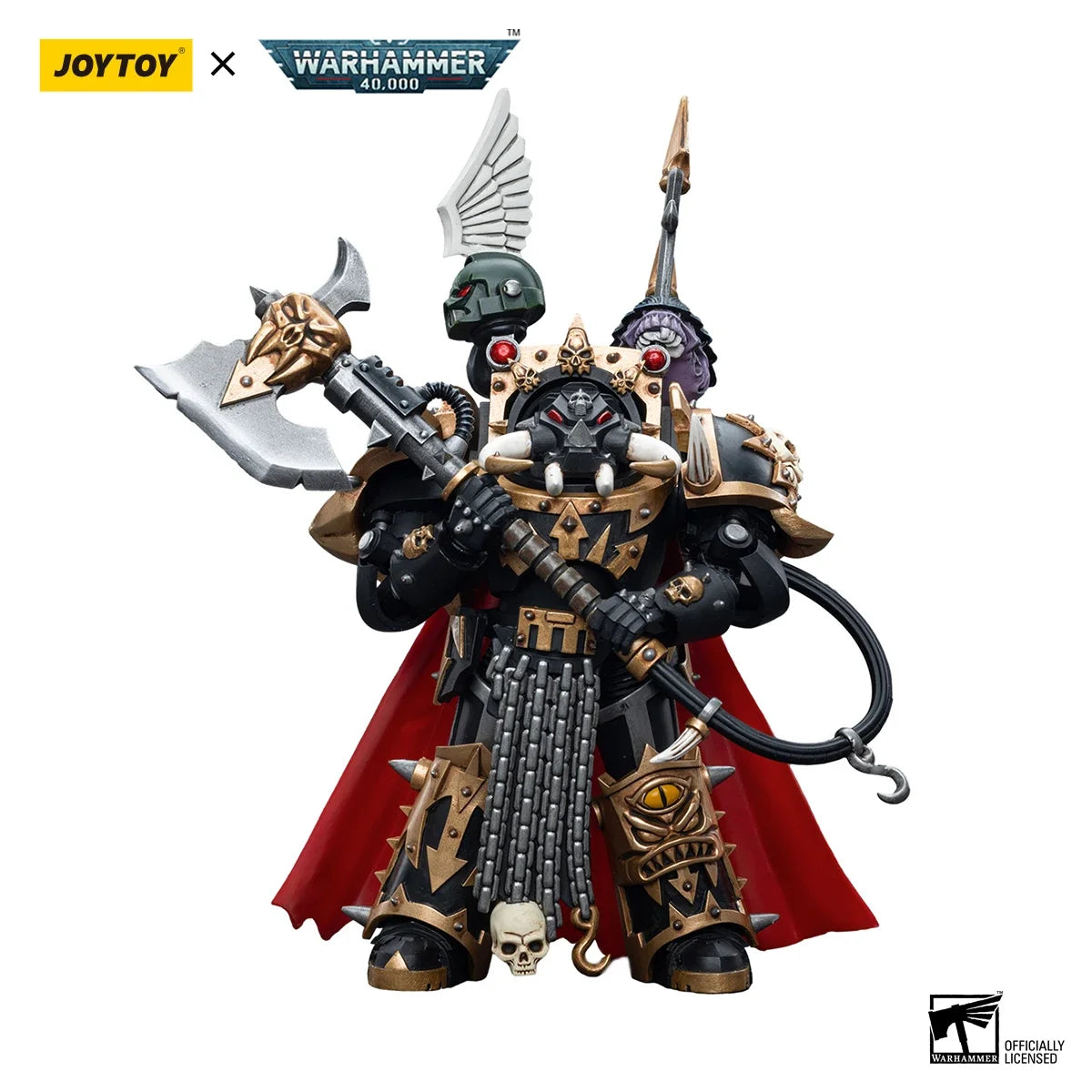 【In Stock】JOYTOY 1/18 Action Figure Warhammer 40K Chaos Black Legion Chaos Lord in Terminator Armour Collection Military