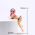 10CM Anime Figure Super Sonico PVC Action Figurine Model Toy Cake Decor Swimsuit Dress Up SoniComi Noodle Stopper Figure Gift