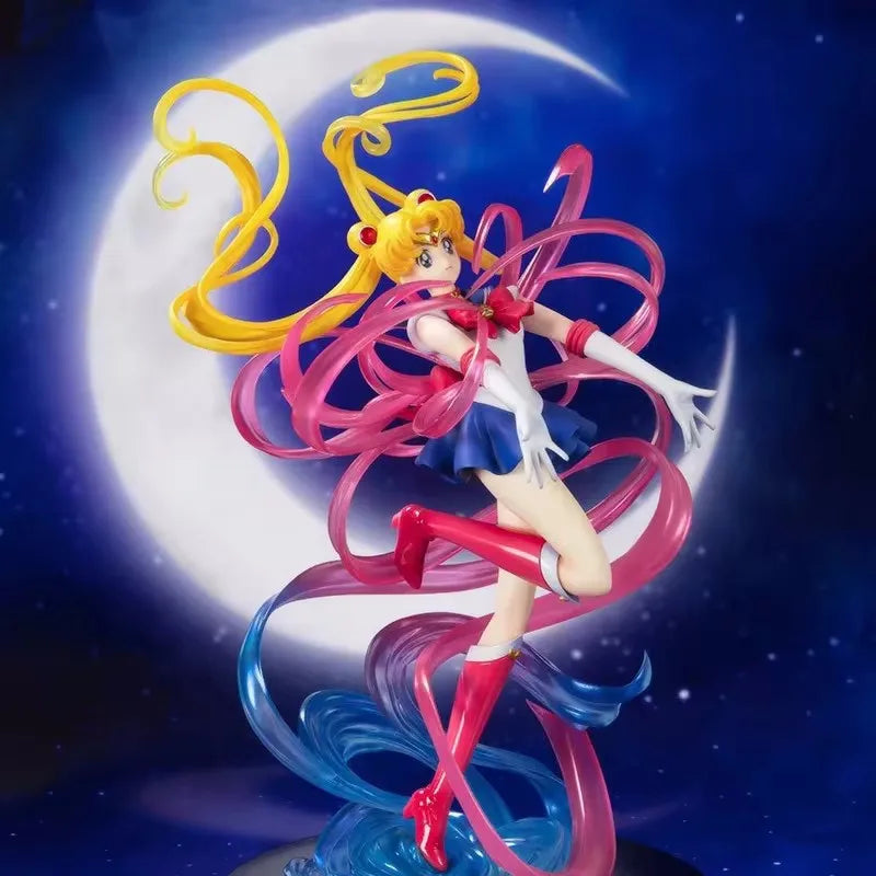 Sailor Moon Crystal Power Transformation Kawaii Anime Actionfigur Mädchen Figuren PVC Mädchen Modell Puppe Statue Spielzeug Dekor Kinderspielzeug