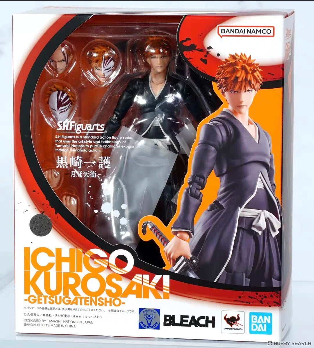 Original BANDAI S.H.Figuarts BLEACH Kurosaki Ichigo GETSUGATENSHO PVC Action Figure Model Genuine Collector Figurine Toy Gift