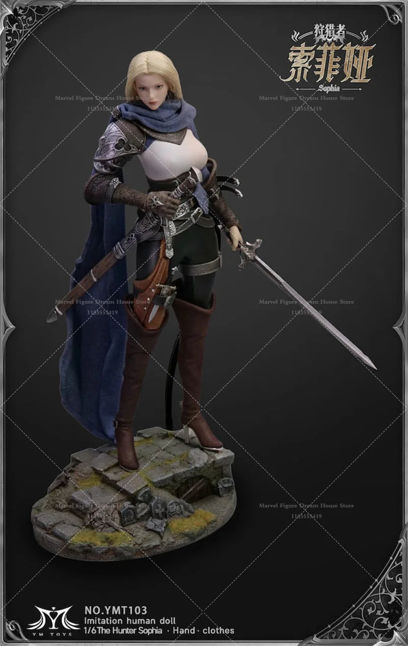 Height About 30CM 1/6 Scale Medieval Cold Face Aloof Hunter Sophia Warrior 12-inch Full Set Action Figure Soldier YMTOYS YMT103