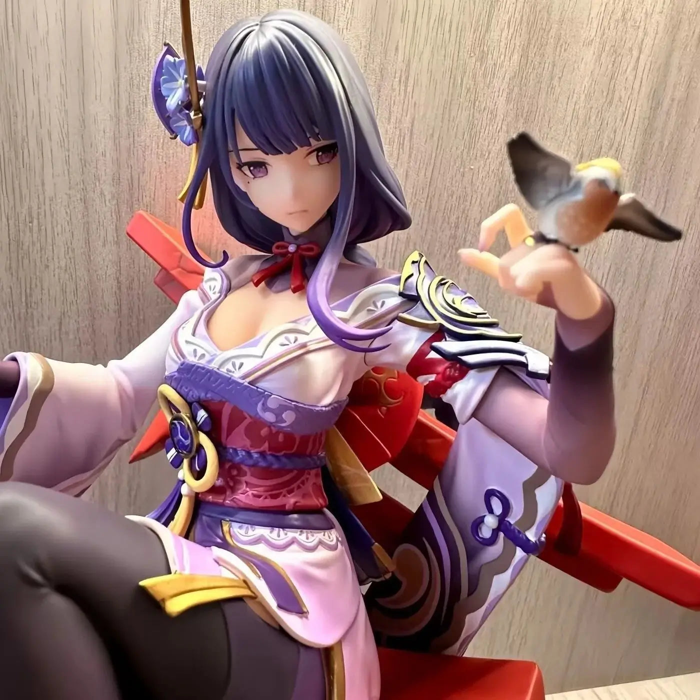 Game Genshin Impact Figure Raiden Shogun Figures Sexy Girl Beelzebul Figurine Pvc Sitting Posture Collection Statue Toys Gift