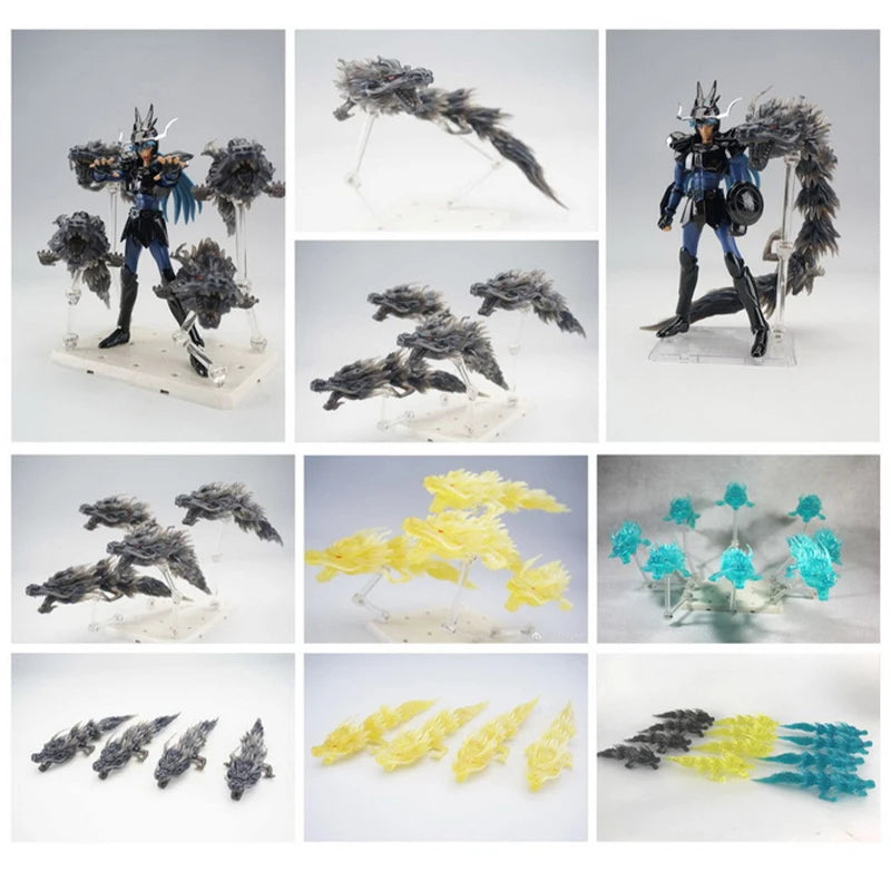 Shenron Action Figure Special Impact Effect Lightning Flame Explosion DIY Assembly Display Bracket Model Decoration Toy Gifts