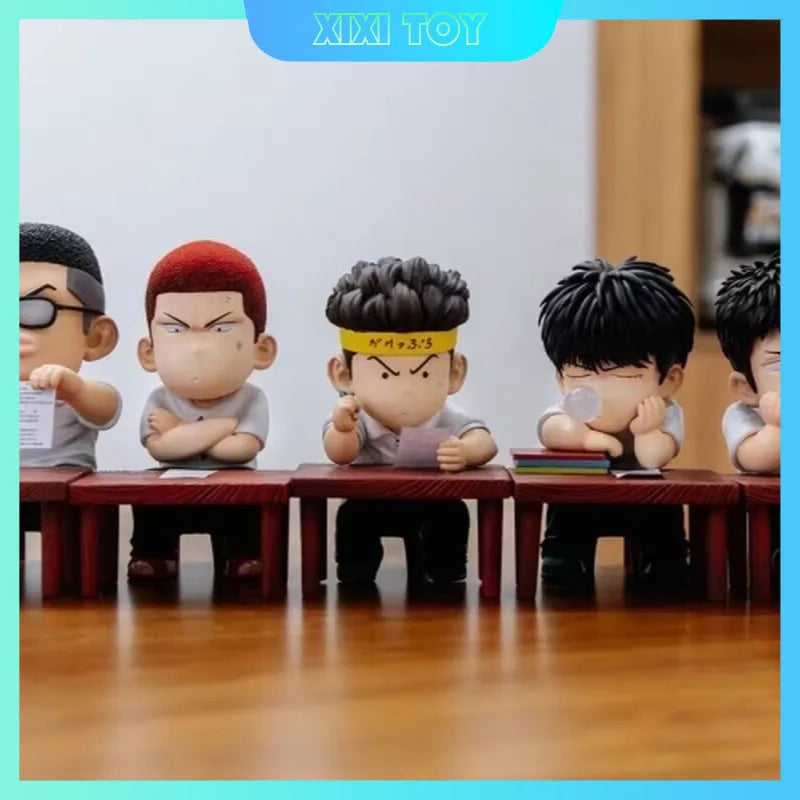 5 Pack Set Anime Slam Dunk Exam Action Figure Q Version Resit Model Desktop Car Ornaments Toy Collectible Boys Birthday Gifts