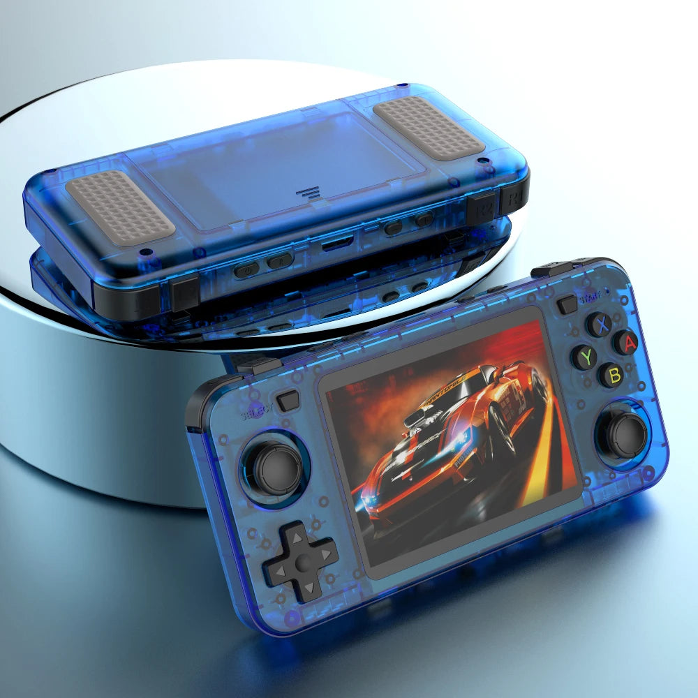 BOYHOM Neue R36H Handheld-Spielekonsole 3,5-Zoll-IPS-Bildschirm Linux RK3326 Retro-Videospiel-Player 3000 mAh 64G 10000+ klassisches Spiel