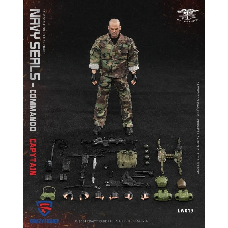 Action Figure 1/12 6in 15cm Bruce Willis Captain of the US Navy SEALs  Toy character model gift