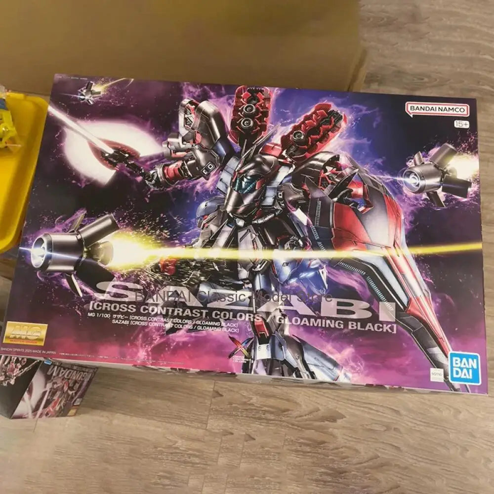 In Stock BANDAI China Limited MG 1/100 [CROSS CONTRAST COLORS / GLOAMING BLACK] SAZABI Anime Action Figures Assembly Model Toy