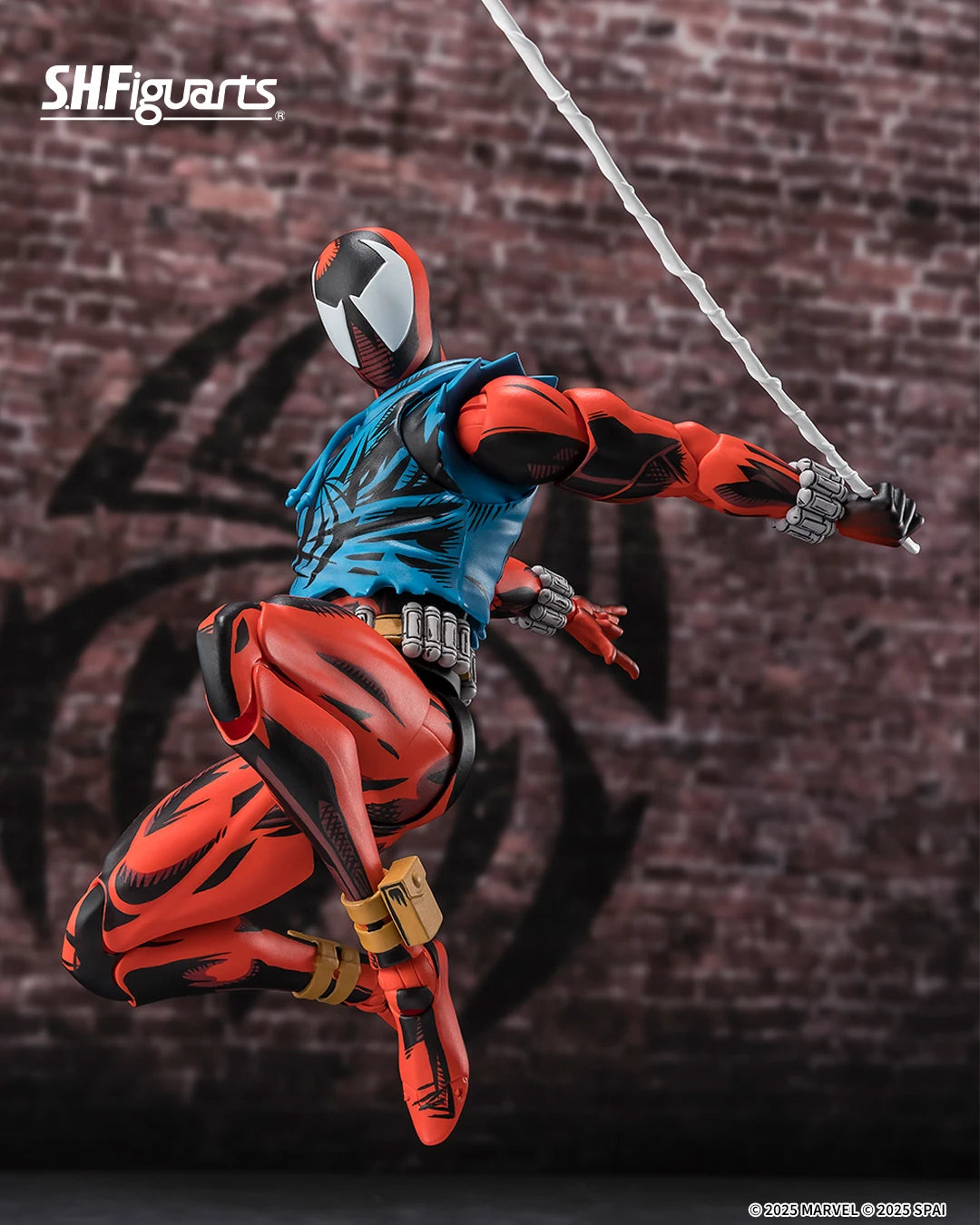 Original BANDAI Spider Man Across the Spider-Verse Anime Scarlet Spider S.H.Figuarts Anime Figure Action Figurine Model Figuarts
