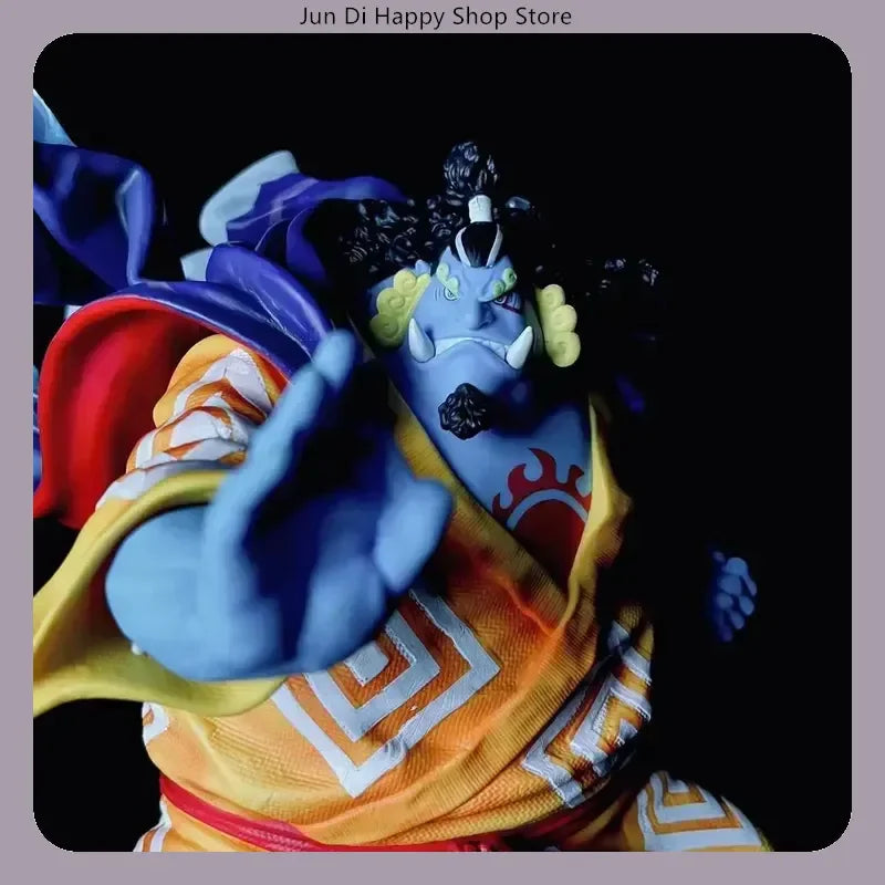 31cm One Piece Jinbe Anime Action Figure Model Statue Boys Collection Attack Posture Desktop Decoration Toy