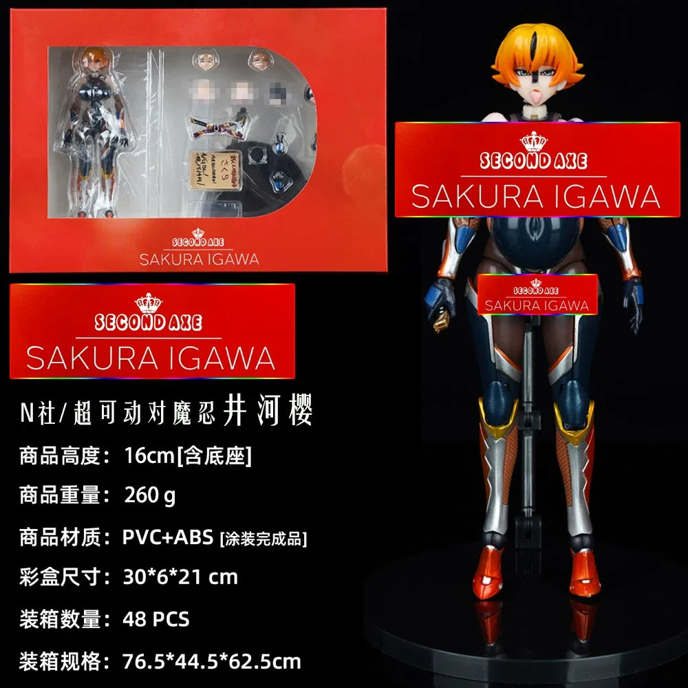 Second Axe Asagi Igawa Taimanin Action Figure Articulated Joints Replaceable Parts Pvc Abs 16cm Painted Collectible Anime Model