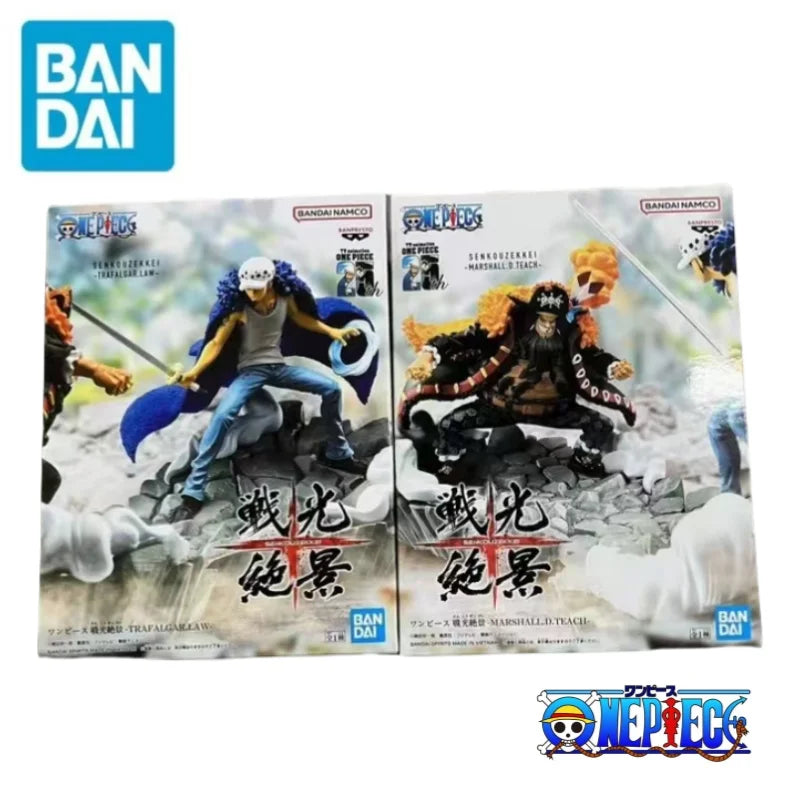 In Stock Bandai Original One Piece Banpresto Marshall D Teach Trafalgar D Water Law 100% Genuine Holiday Gifts Figurine Model