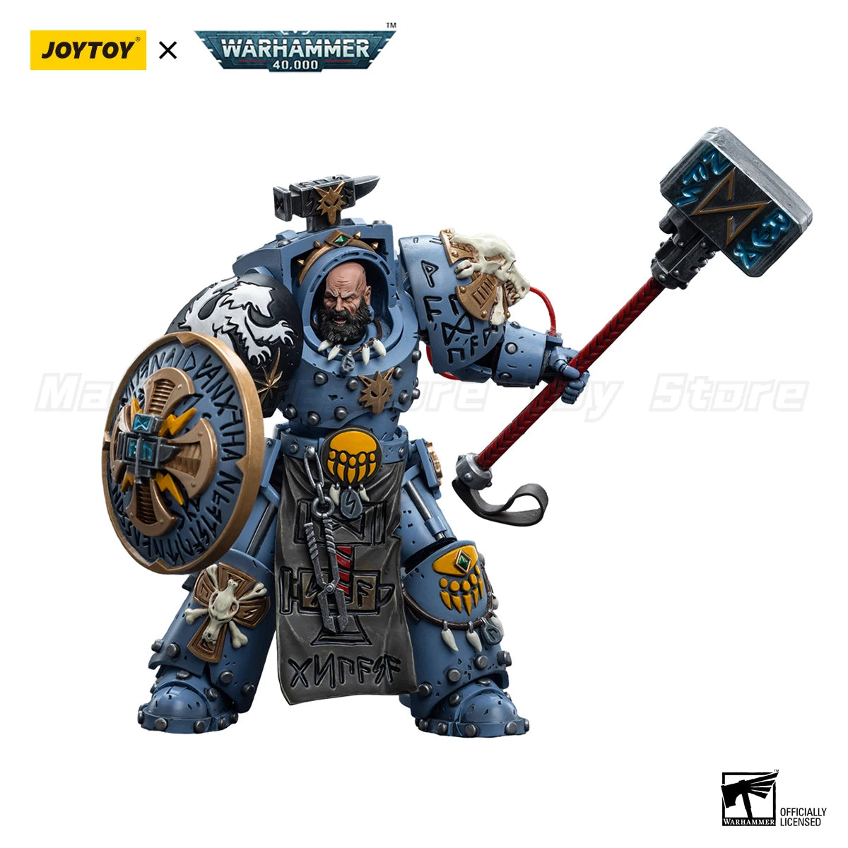 【In Stock】JOYTOY Warhammer 40K Space Wolves Arjac Rockfist Model Toy Gifts 1/18 Action Figure