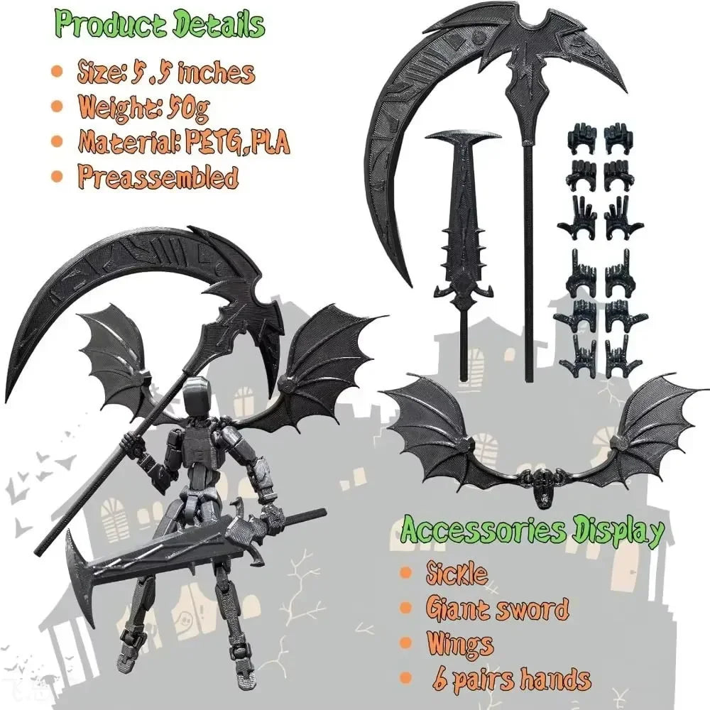 3D Printed Robot Desktop Decoration 13 Action Figure Shapeshift Robot Multi-Jointed Action Figures Upgraded Movable Robot Dummy