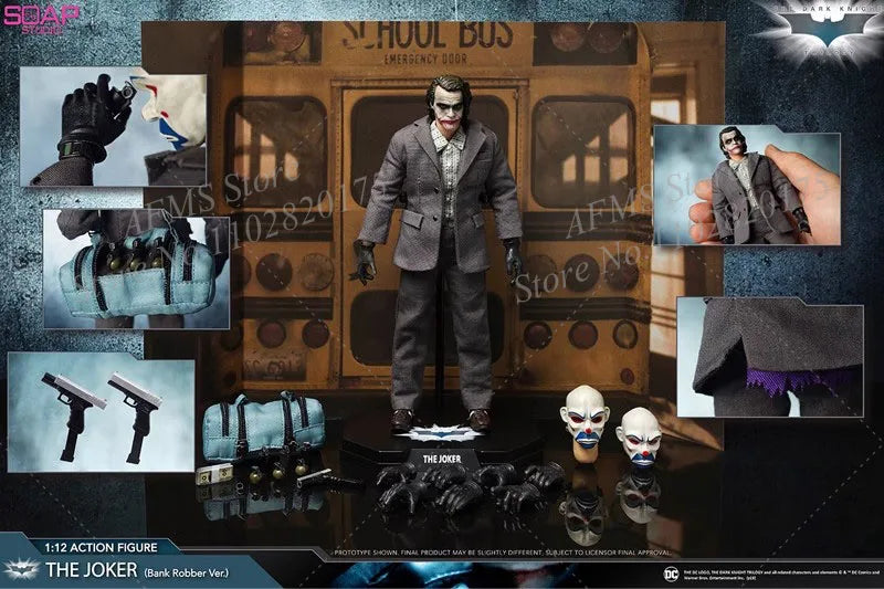 OAPSTUDIO 1/12 Scale Collectibles Figure Robber Batman The Villainous Crazy Clown 6inch Action Figure Model Toys