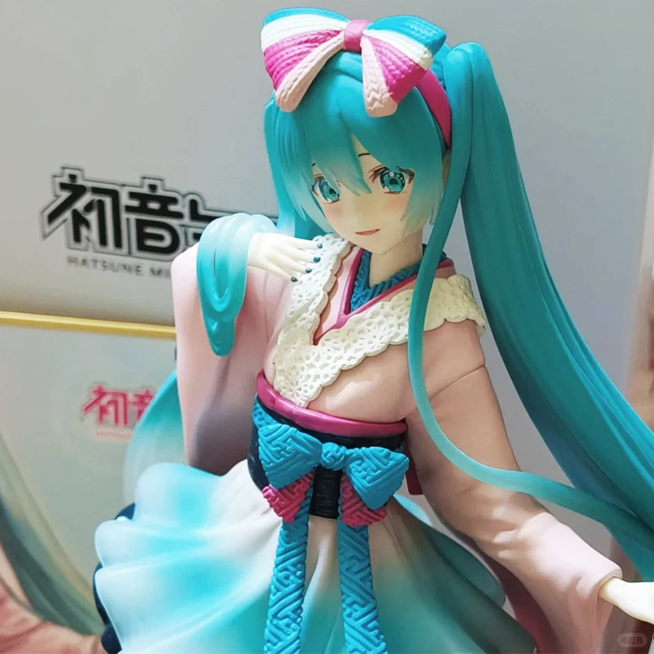 FuRyu Original Genuine Vocaloid Hatsune Miku Tenitol Tenitol Neo Tokyo Series Kimono 20cm Collections Model Figures Toys Gifts