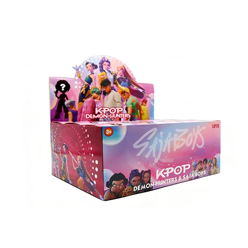 Popular anime blind boxes: K-pop Devil Hunter mini cute boy and girl fan figurines, ornaments, and surprise gifts.