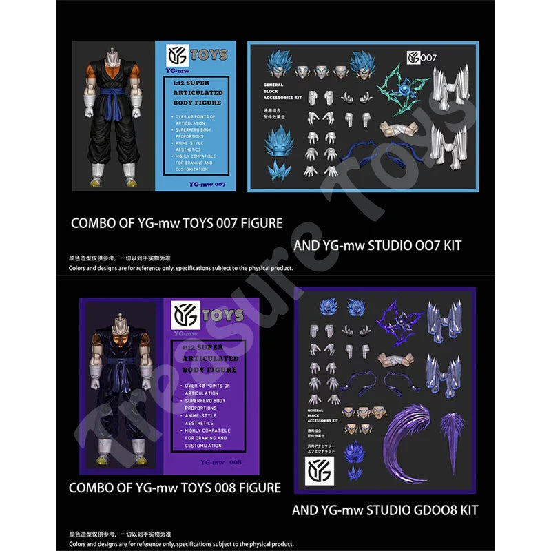 YG-mw Studio Vegito Figure Dragon Ball SHF Super Saiyan God Vegito Vegetto Anime Action Figures Figurine Model Kids Gifts Toys