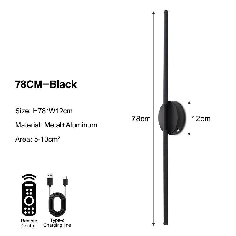 USB Rechargeable Battery LED Wall Lights with Remote Control Wireless Touch Switch Dimmable Wall Lamps Wall Sconce 3000-6000K