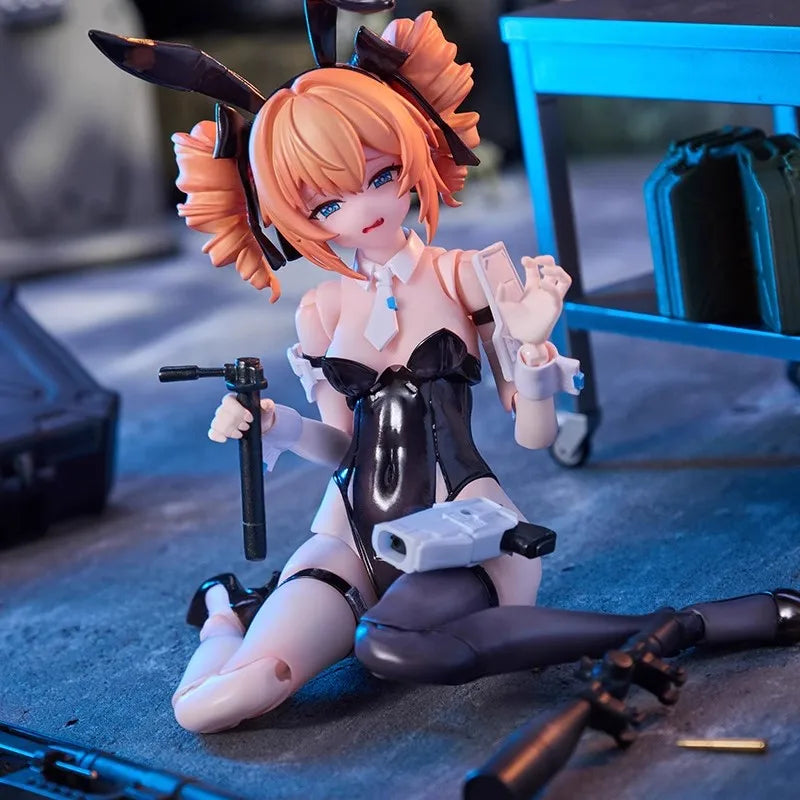 Sushing 1/12 Rabbit Quick Response Team Anime Figur Sniper Leoni Actionfigur Rabbit Girls Leoni Modelle Spielzeug Sammeln Kindergeschenk