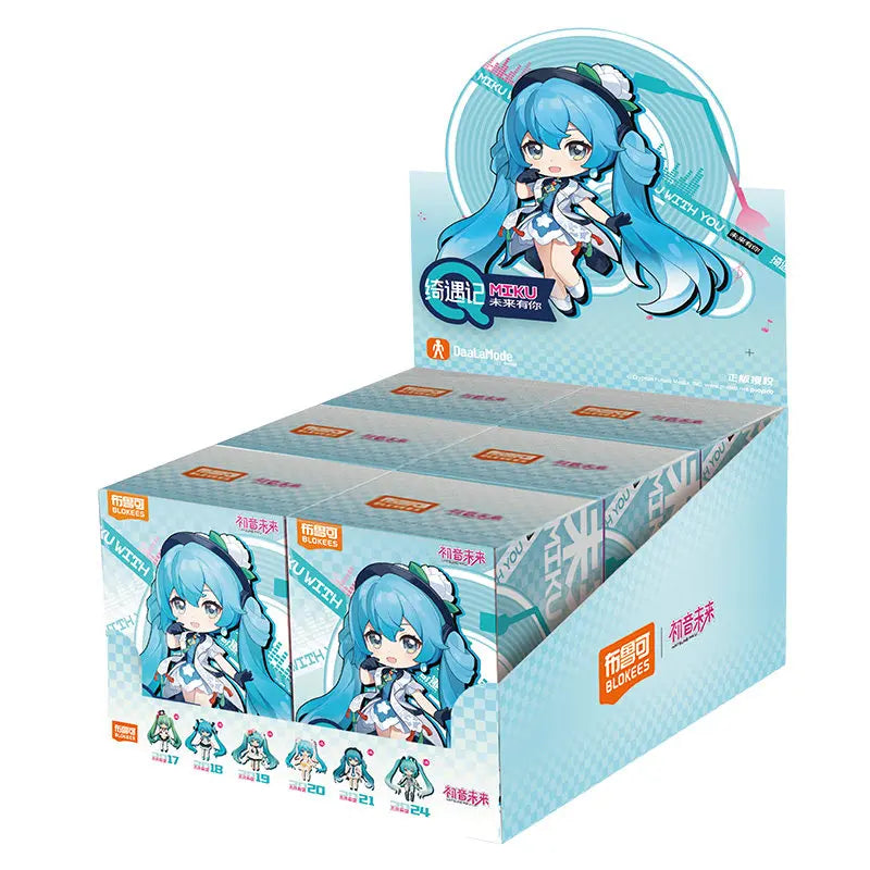 In Stock BLOKEES Qi Yu Ji Q Hatsune Miku The Future Is with You Figure Model Peripheral Action Figure Collection Gift