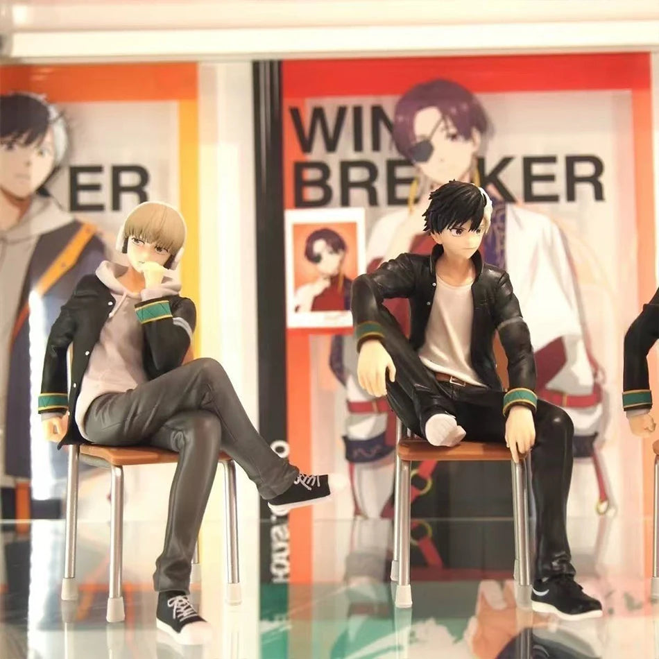 15CM Anime WIND BREAKER Sakura Haruka Figure Kaji Ren Noodle Stopper Figure Sitting Model Toy Gifts Doll Aciton Figure