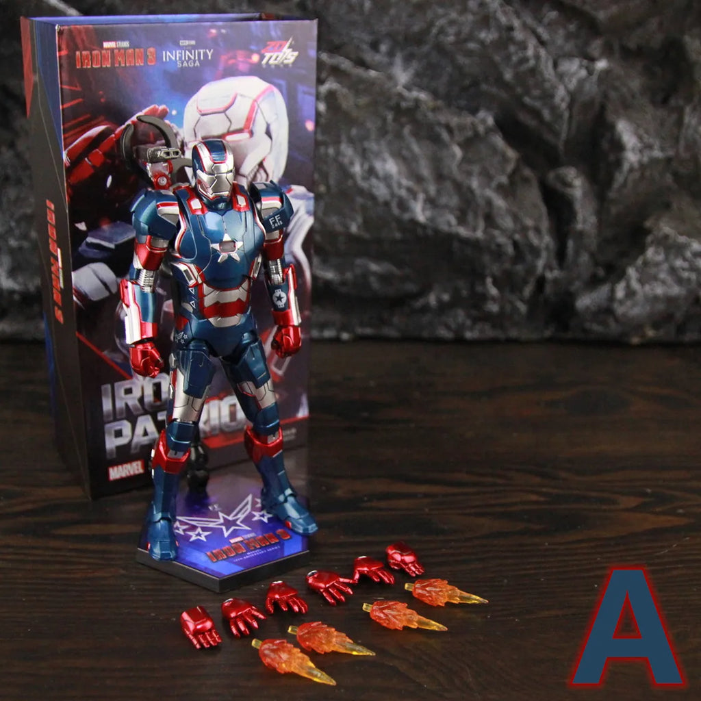 ZD Toys Marvel Studios Infinity SAGA Movie Film Iron Man 3 Iron Patriot 7" 1/10 Action Figure Ironman Legends Toys Doll Model