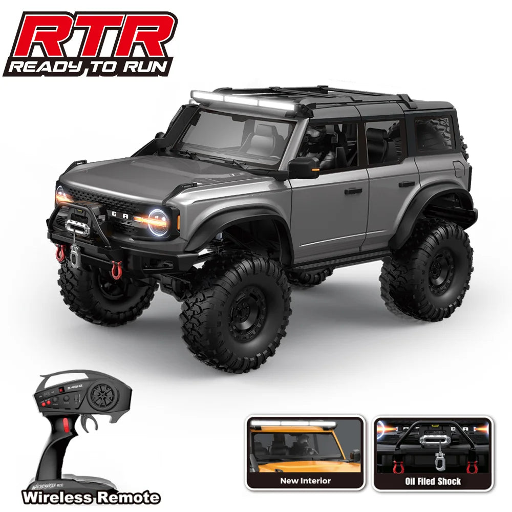 RC Crawler 1/10 Rc кола 4WD RTR HB R1001 с LED 2.4G електрическо дистанционно управление Rock Buggy офроуд превозно средство Rc коли за възрастни