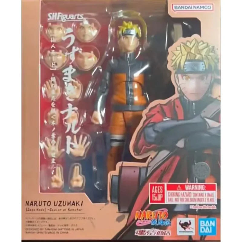 Original Bandai S.H.Figuarts SHF Uzumaki Naruto Sage Mode Savior of Konoha In Stock Anime Action Figures Model Toys