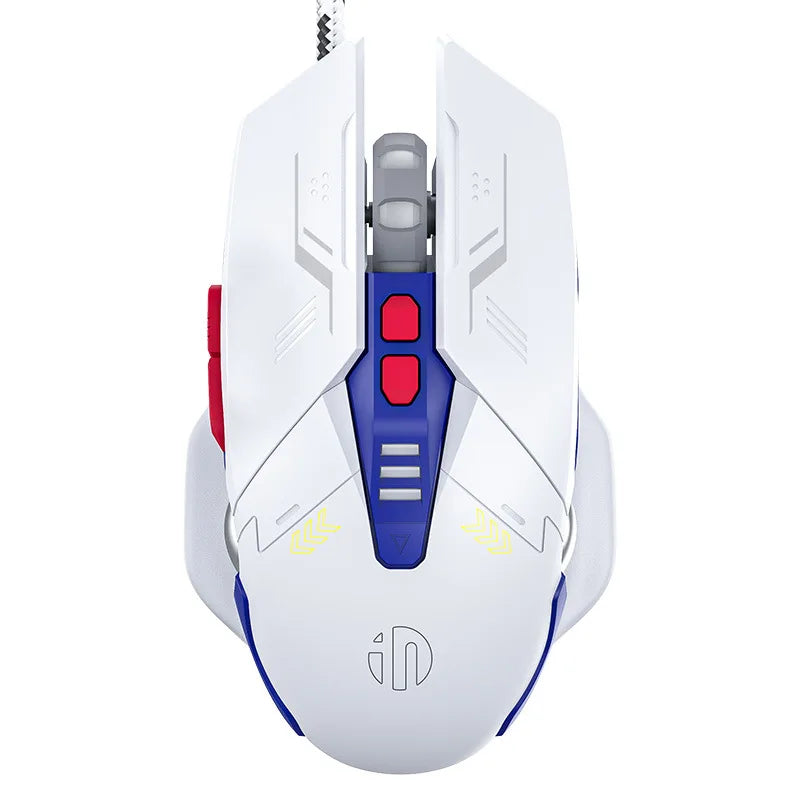 W9P Wired Gaming Mouse with Adjustable 6-level 12800DPI Macro Programming Breathing Lighting Ergonomics E-sports Game Mouse