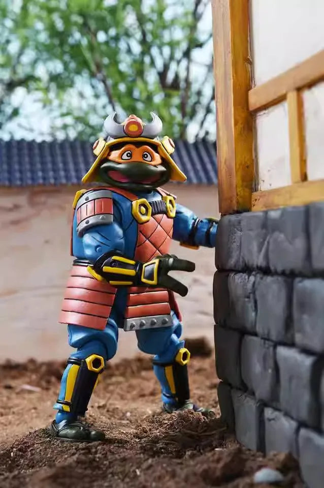 NECA 54345 Toys Teenage Mutant Ninja Turtles Cartoon Action Figure 2 Pack Space Adventure & Samurai Turtles 18 cm Original Doll