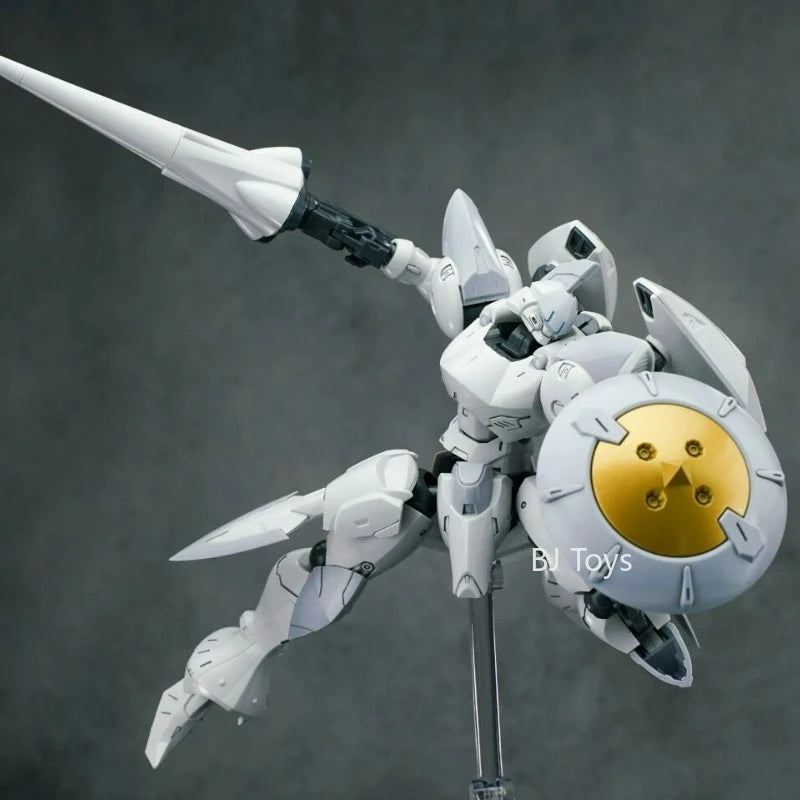 Sheik Mainland Hyper Cavalry ACTAEON 1/144 Assembly Mech Action Figure | Lance & Accessories, White & Red, Boys Collectible Gift