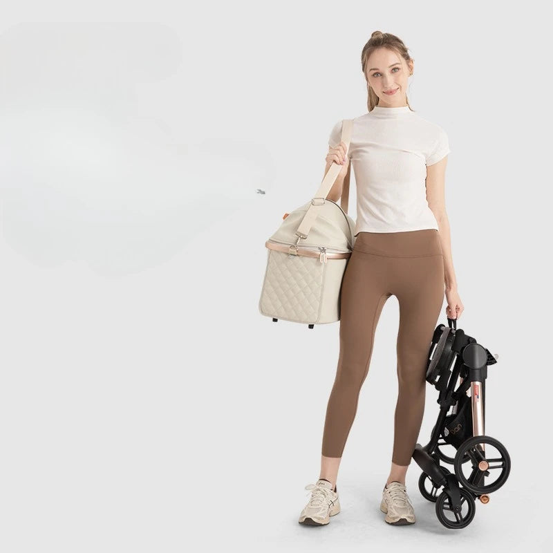 Doppelsitz-Kinderwagen, faltbar, für zwei kleine Hunde, abnehmbarer Katzenkinderwagen, unabhängiges Fahrzeug mit Doppelkorb, wiegt 16 kg