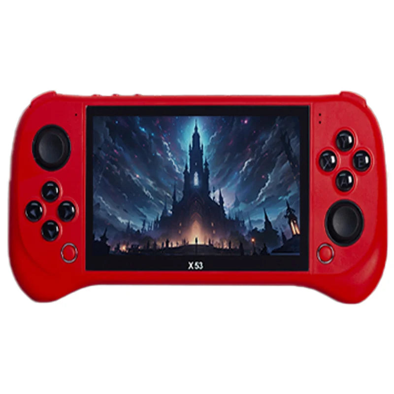 Children's Game Console X53 Handheld Game Console HD 5.1 Inch Large Screen Retro Music Video Playback Watch TV Read E-books