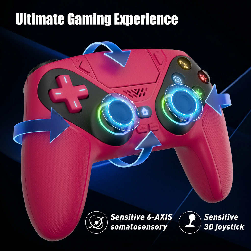 Controller for PS5 PC Game Gamepad Hall Effect Triggers Joystick RGB Turbo Vibration Touch Handle Programmable Button Gamepads