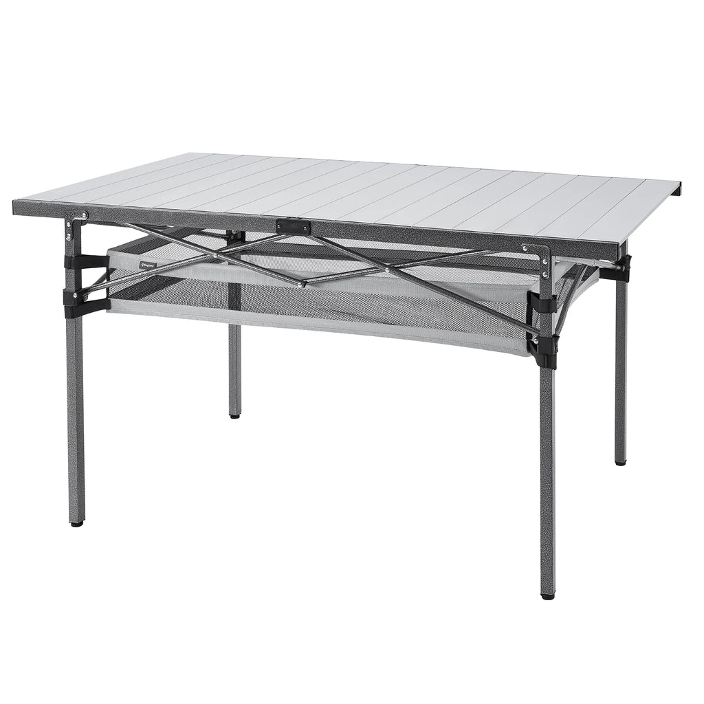 KingCamp Camping Table Folding Table, Outdoor Camping Picnic BBQ with Net Pocket, Aluminum Lightweight