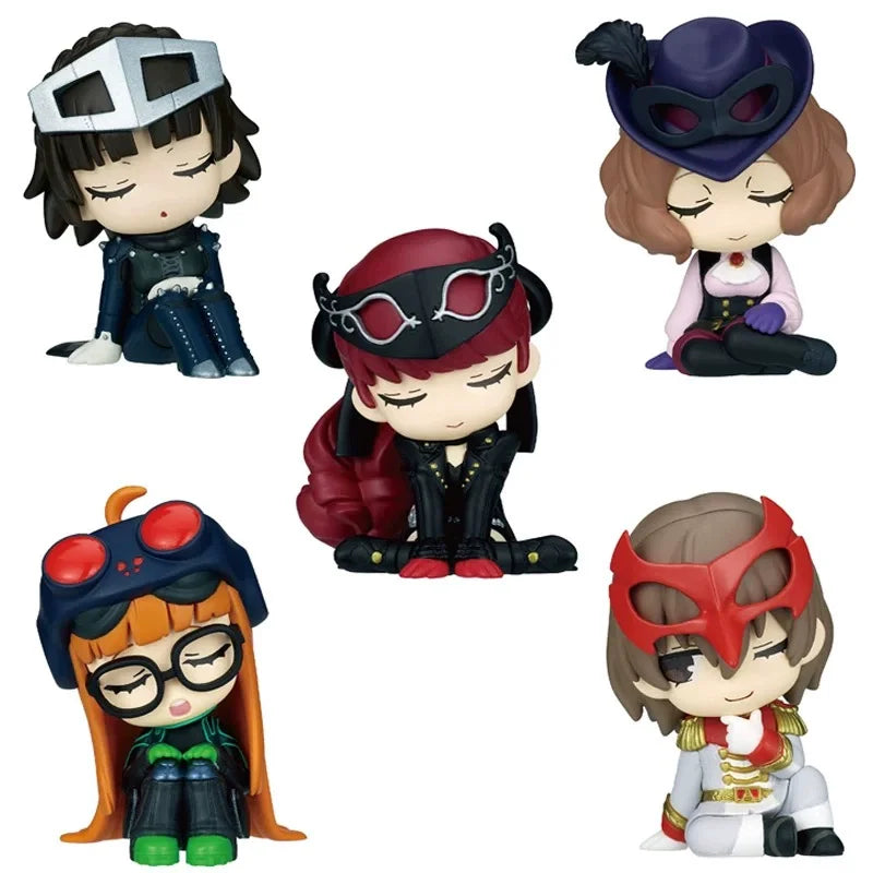New Persona P5 Action Figure Shoulder To Shoulder Sleeping Posture Model Toy Gashapon Collection Cartoon Desk Decor Xmas Gift