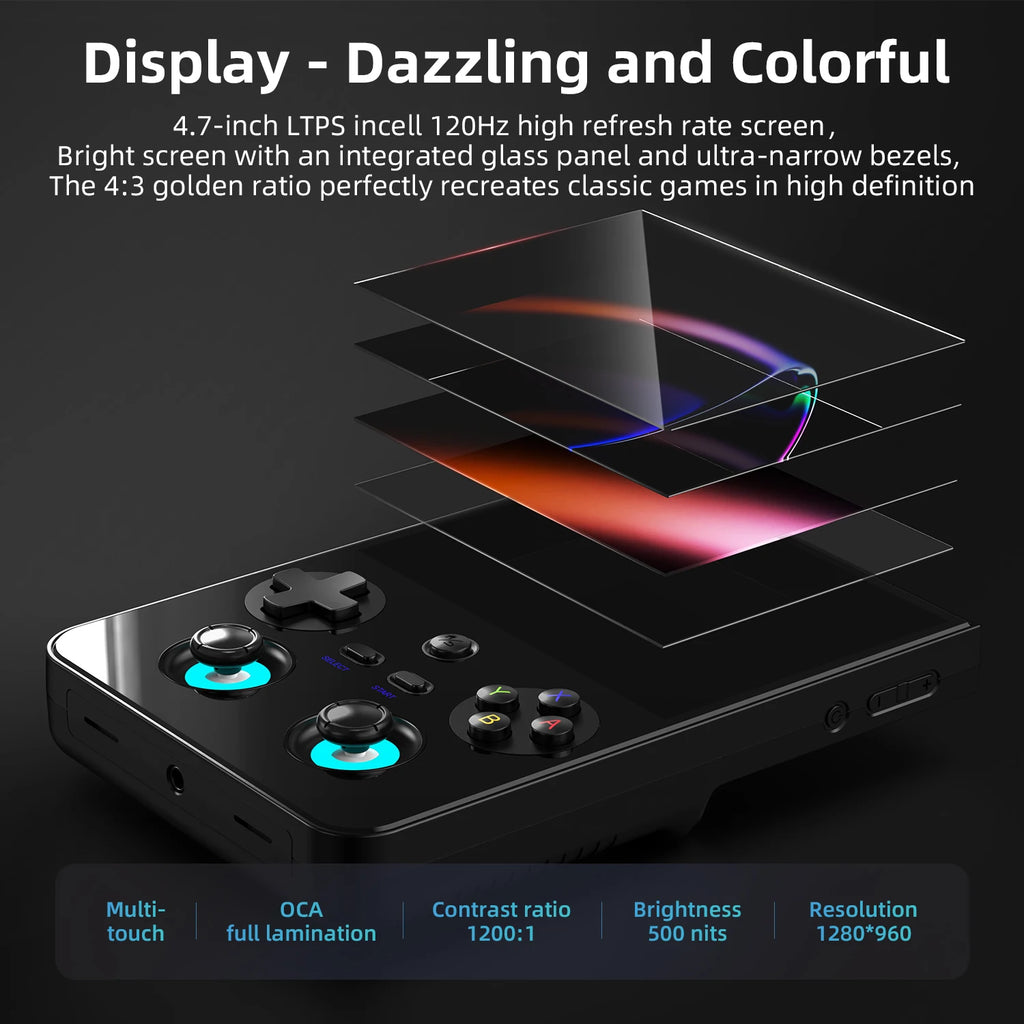 ANBERNIC RG477V Portable Game Console Android 14 12GB RAM 256GB 4.7" LTPS DSP WiFi BT HDMI Dimensity 8300 RG 477V PS2/PSP Games