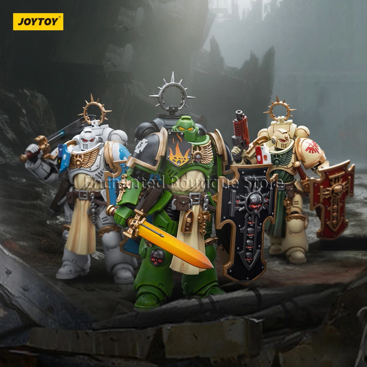 JOYTOY 40K 1/18 Bladeguard Veteran Action Figure Dark Angels Salamanders Figurine Model Gift for Collection