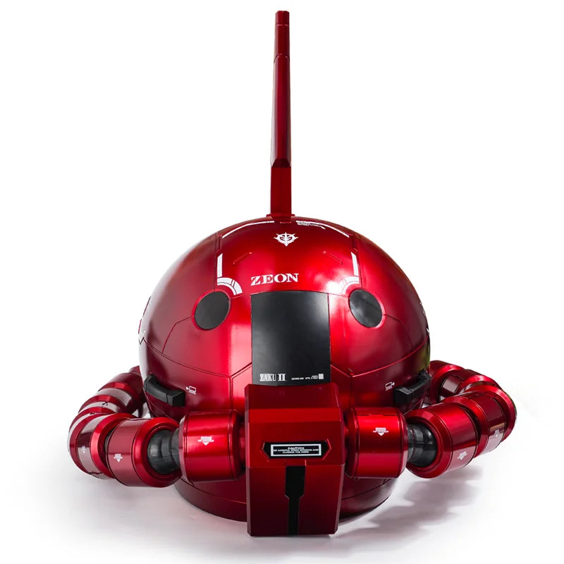 Red Zaku Warrior Helmet Mobile Suit Anime Figure Desktop Ornament Doll Collectible Model Comic-Con Cosplay Props Boy Toy Gift