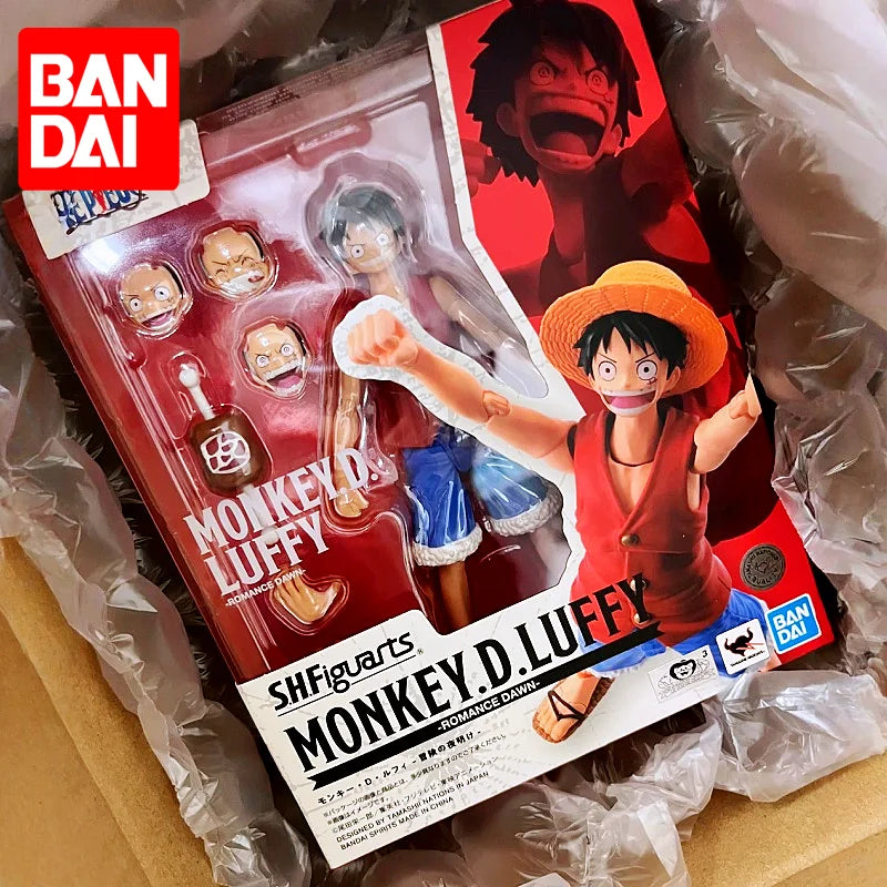 Bandai Shf One Piece Monkey D Luffy Action Figures Articulated Collectible Gear 5 Anime Statue For Anime Fans Collectors Display