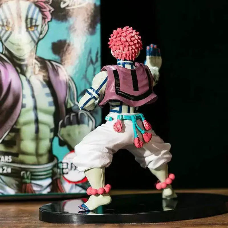 Anime Demon Slayer Figure Model Toy Juuni Kitsuki Akaza Battle Figure Doll Desktop Decoration Collection Gifts