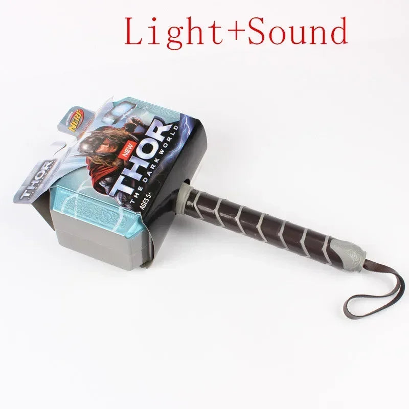 Anime Creative Luminous Sounding Thor Hammer Mask Thor Action Doll Cosplay Thor Luminous Mask Toy Gift Animation Accessory