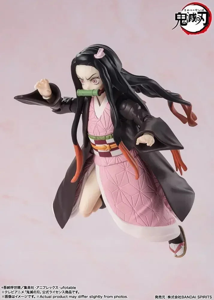 Bandai S.H.Figuarts Shf Nezuko Kamado Demon Slayer Action Figure Collectible Model Toy Gift Anime Figure Model Toy in Stock
