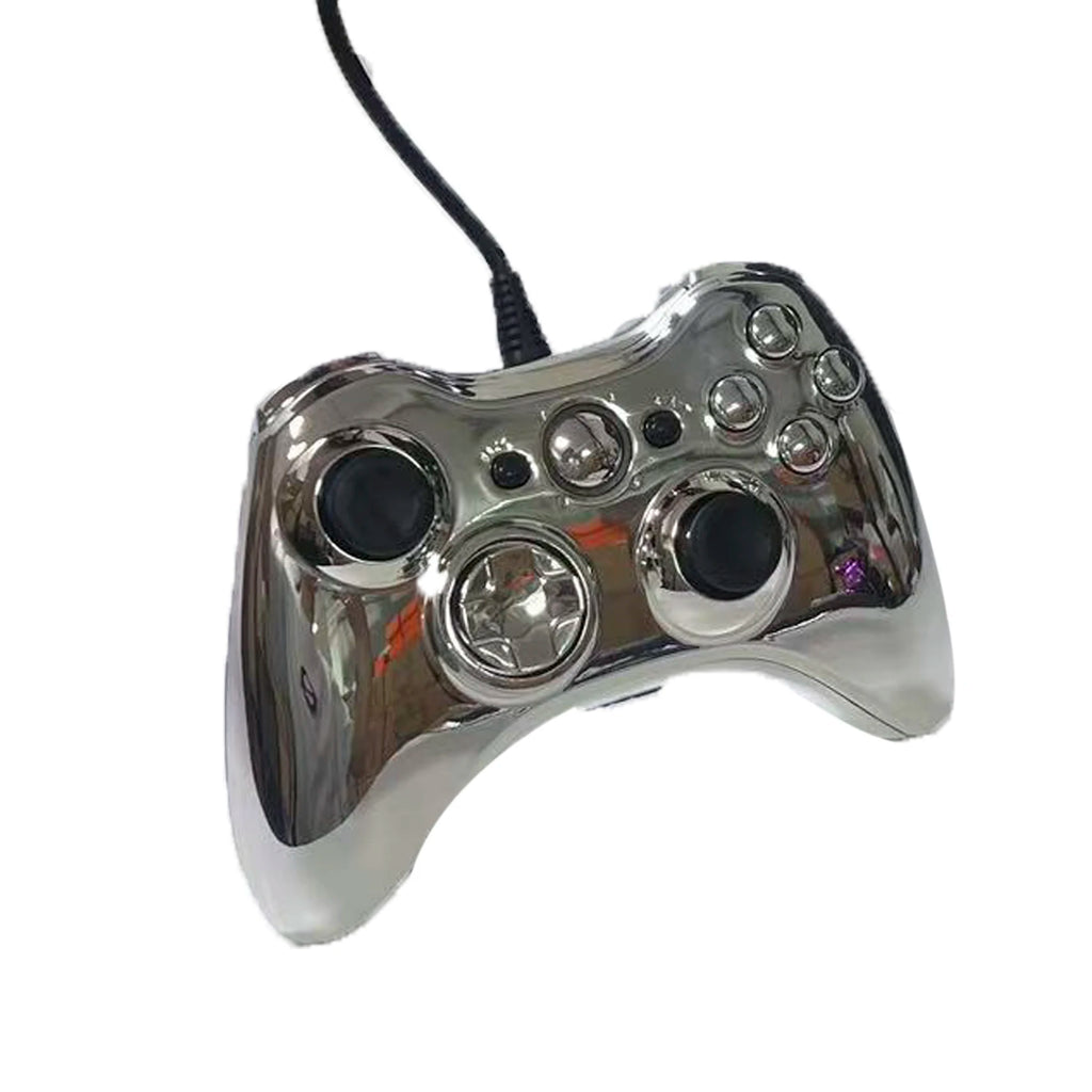 Xbox 360 Wired Game Controller with Sleek Electroplated Finish – USB Gaming Peripheral, Compatible with Xbox 360 & PC