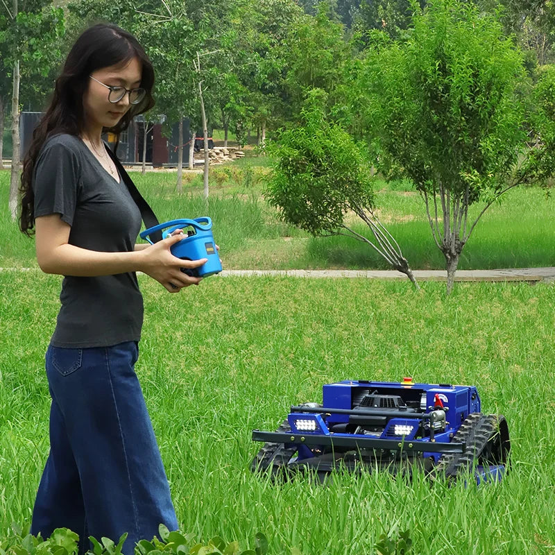 Customized High Quality All Terrain Ai Remote Lawn Mower With Engine 550mm Remote Control Agricultural Riding Lawn Tractor